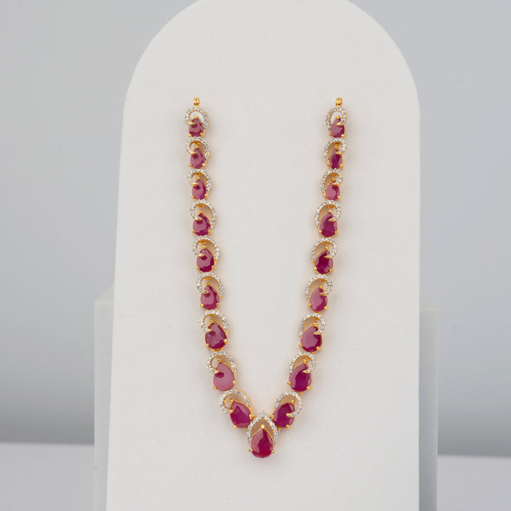 Crimson Radiance Necklace - Saroki jewels