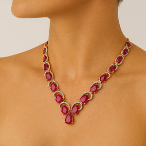 Crimson Radiance Necklace - Saroki jewels