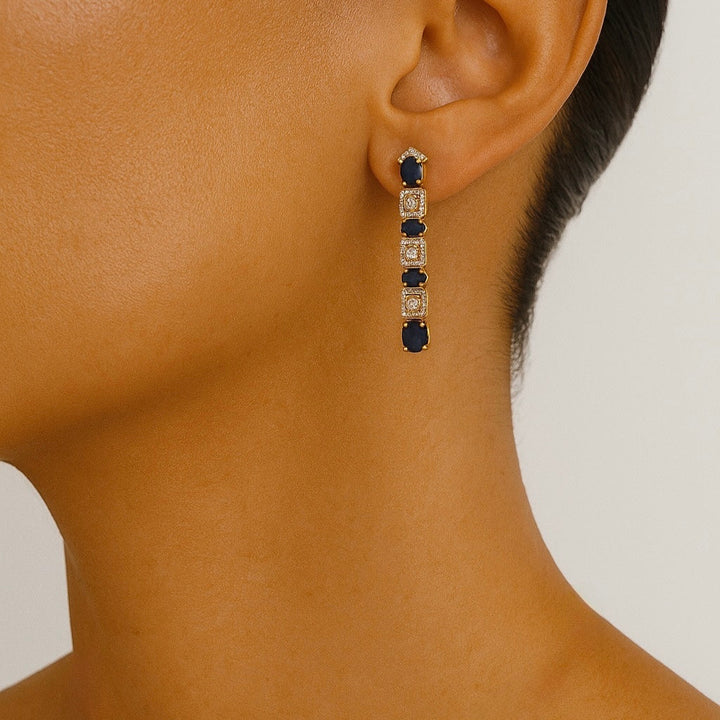 Noir Linea Earrings - Saroki jewels