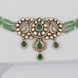 The Peacock Kundan Choker - Saroki jewels