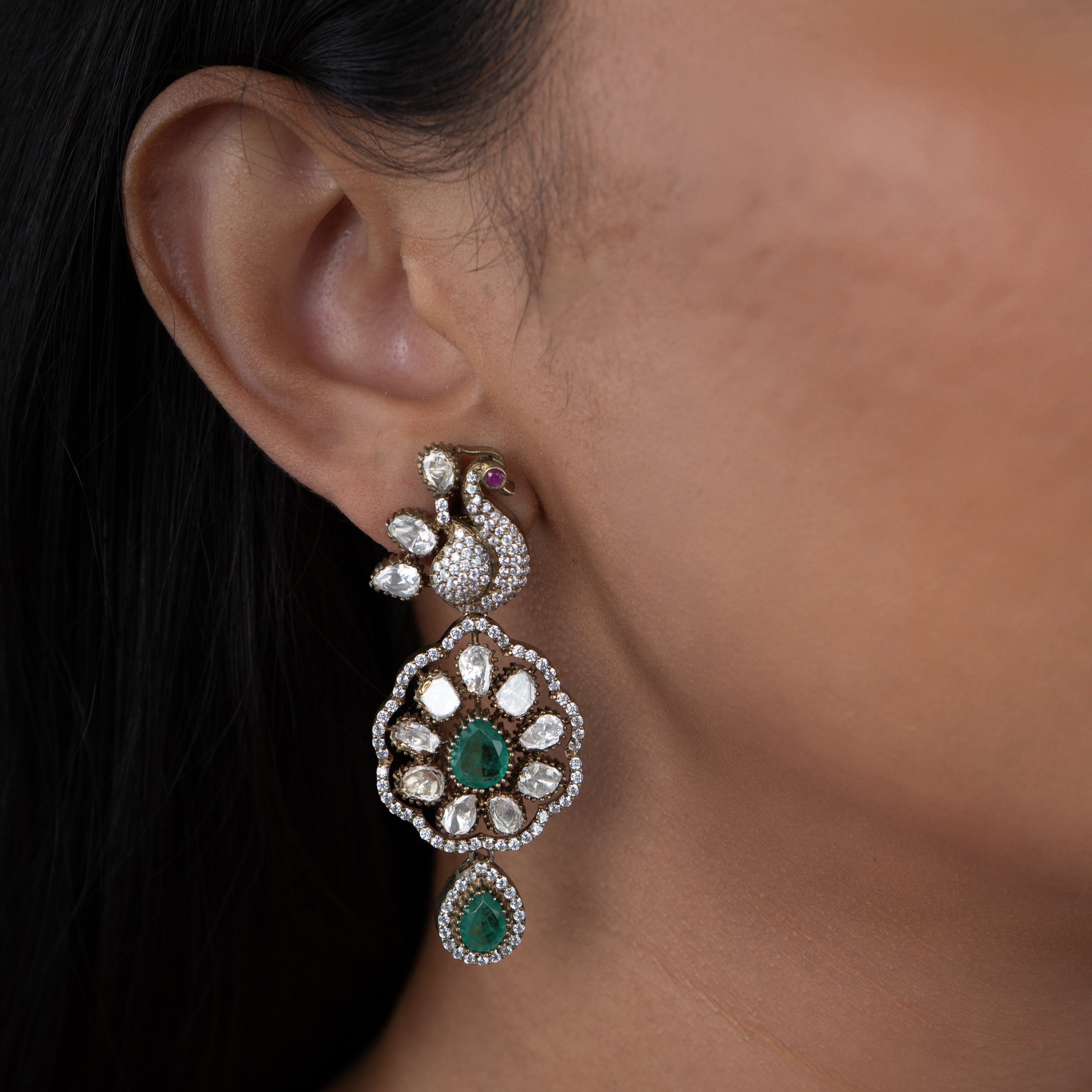 Mayura Bloom Earrings - Saroki jewels