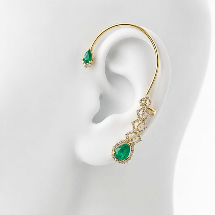 Marakata Ear Cuff - Saroki jewels