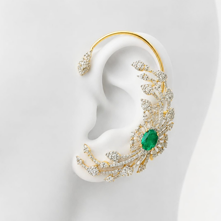 Marakata Ear Cuff - Saroki jewels