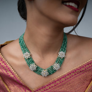 Teardrop Ruby & Diamond Necklace - Saroki jewels