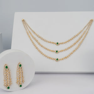 The Temple Lace Emerald Set - Saroki jewels