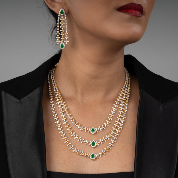 The Temple Lace Emerald Set - Saroki jewels