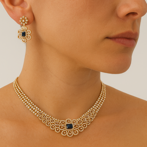 Seraphine Bloom Necklace Set - Saroki jewels
