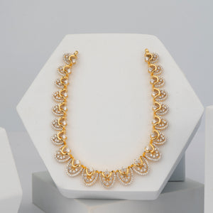 Crescent Radiance Necklace Set - Saroki jewels