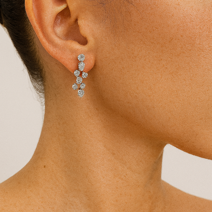 Starlight Cascade Necklace Set - Saroki jewels