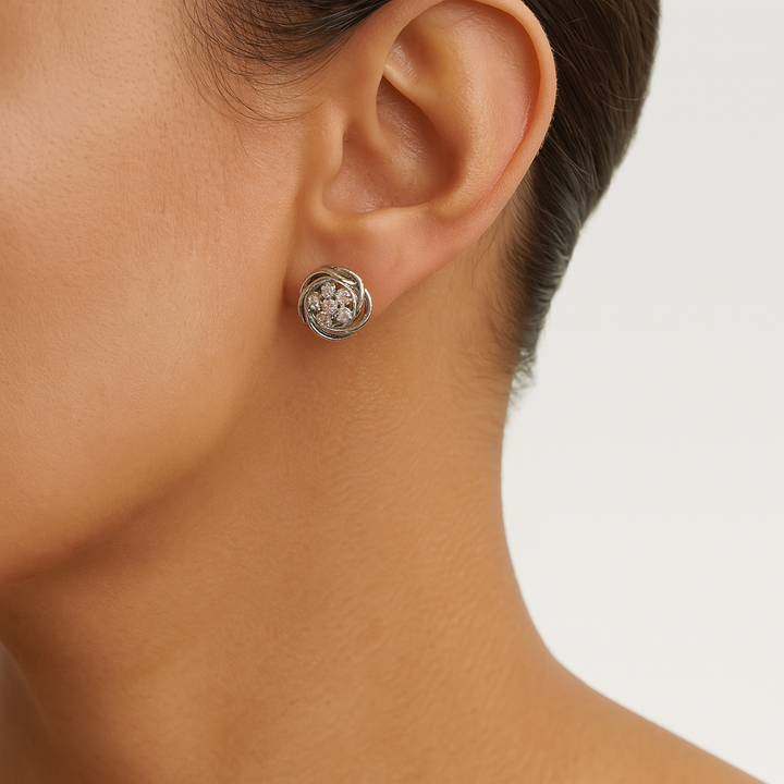 Rosette Studs - Saroki jewels