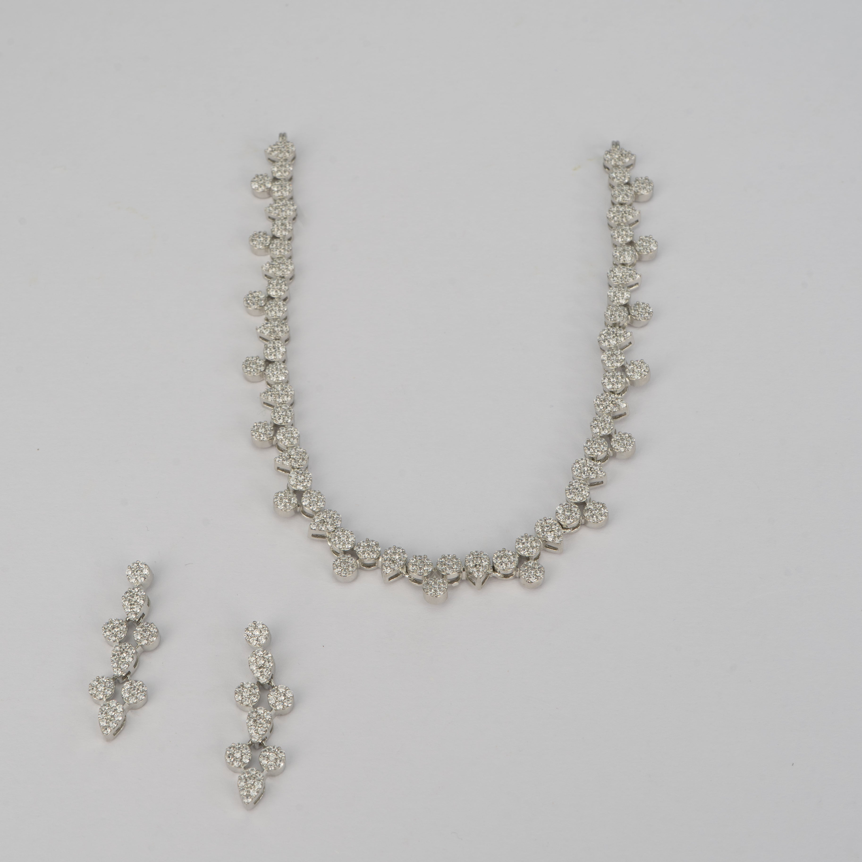 Starlight Cascade Necklace Set - Saroki jewels