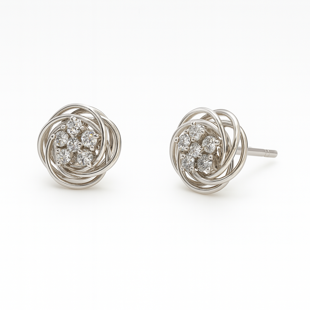Rosette Studs - Saroki jewels