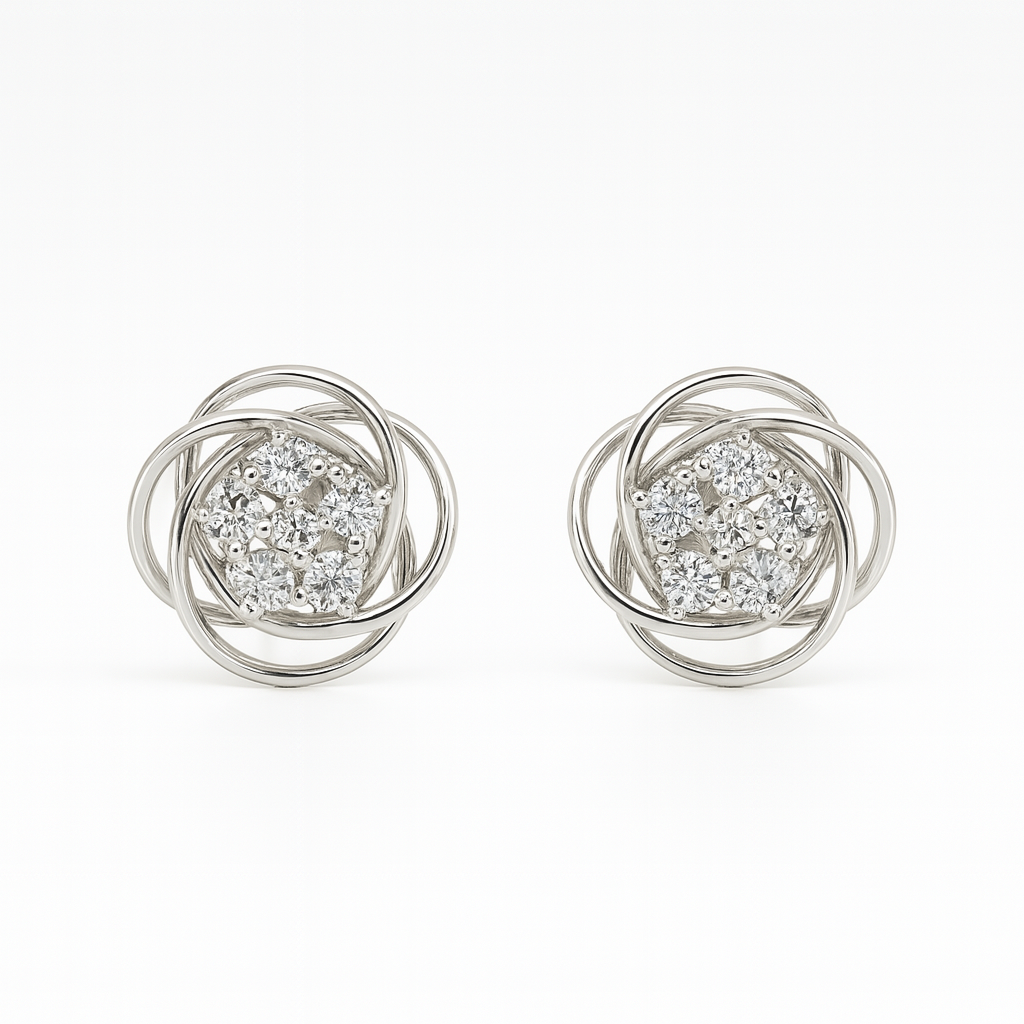 Rosette Studs - Saroki jewels