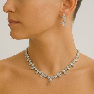 Starlight Cascade Necklace Set - Saroki jewels