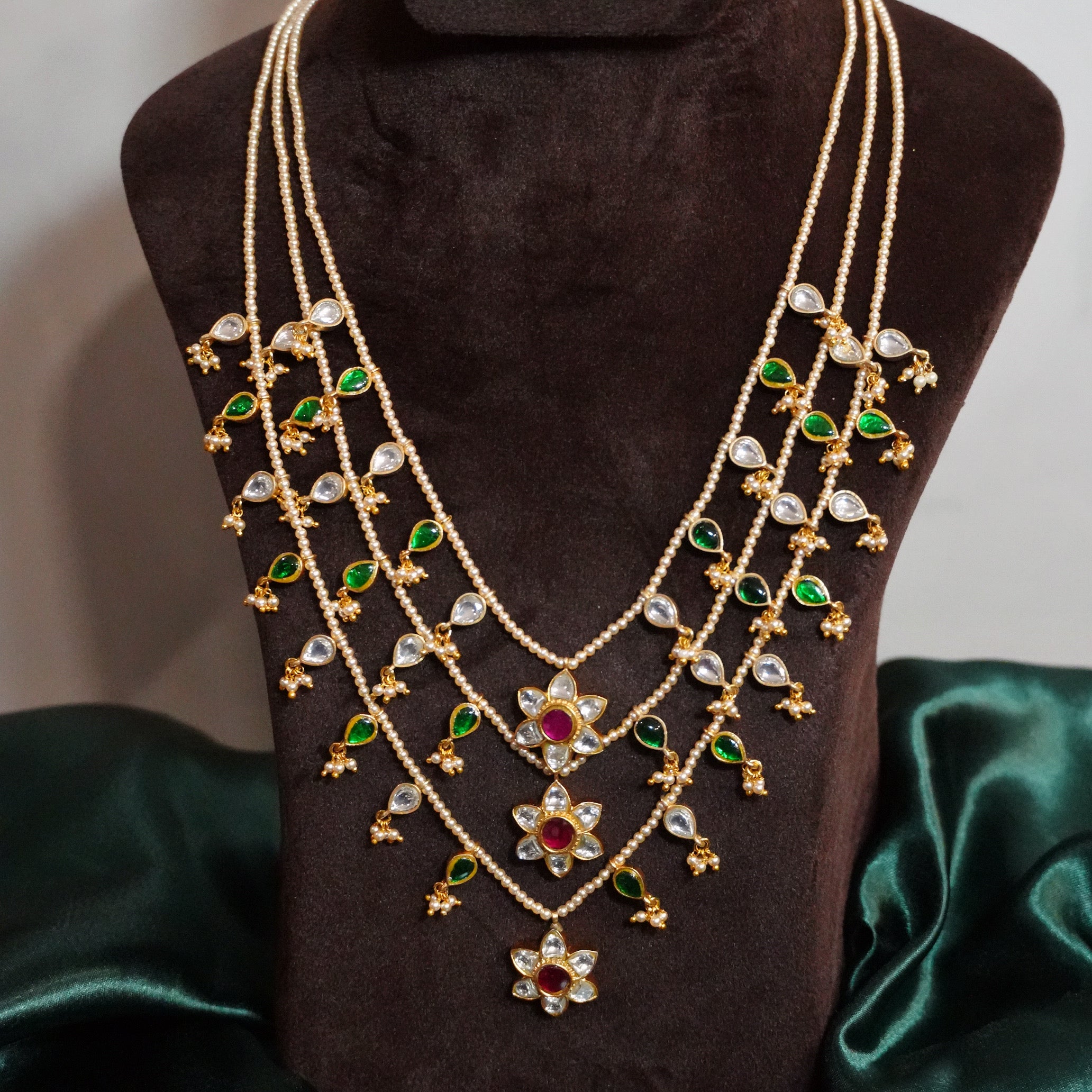 Kundan Mohini Layered Haar - Saroki jewels