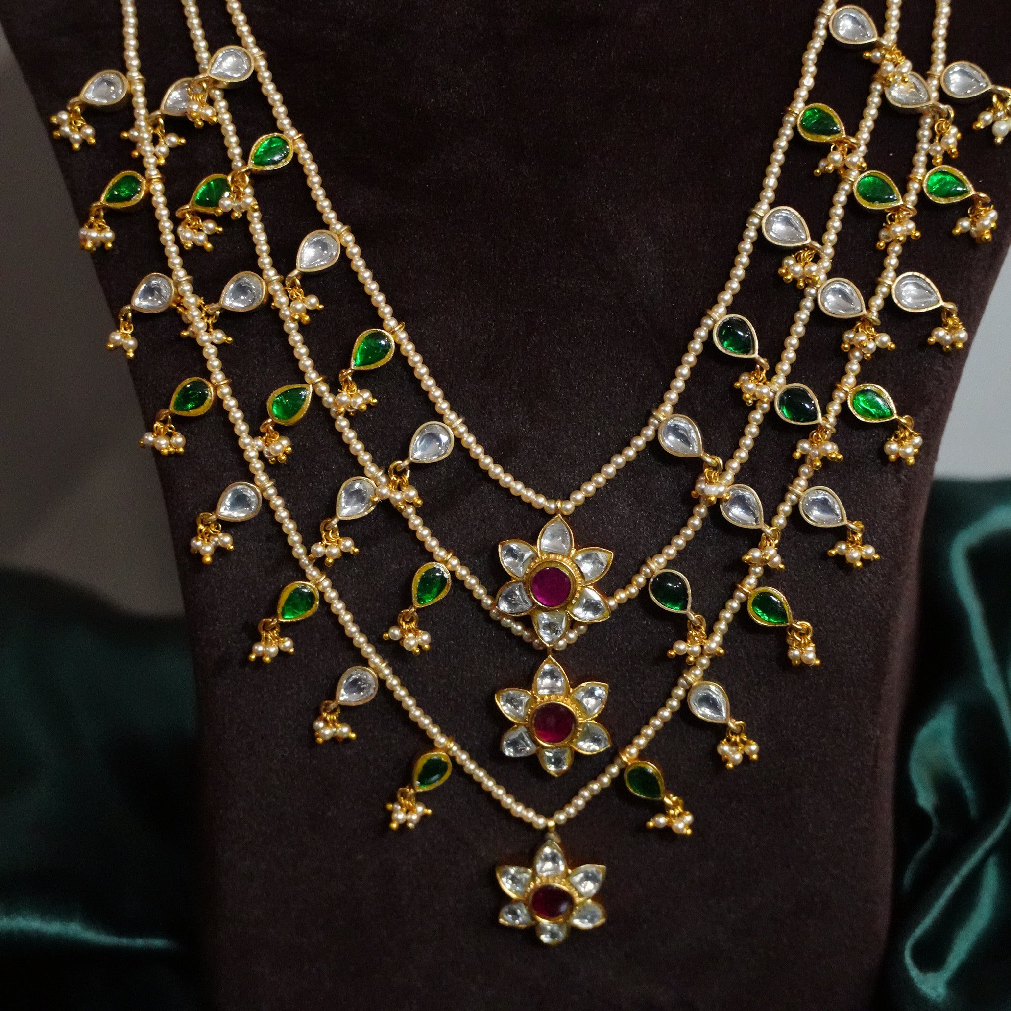 Kundan Mohini Layered Haar - Saroki jewels