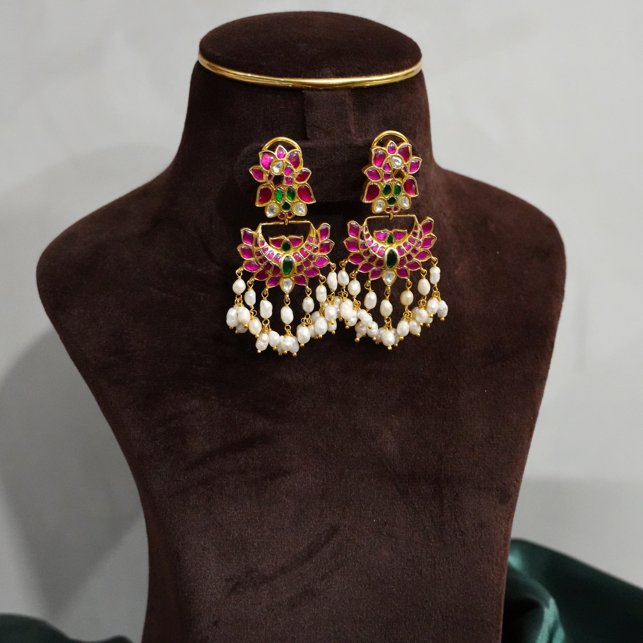 Kundan Phool Jhumka - Saroki jewels