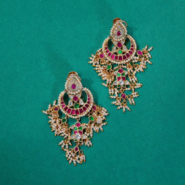 Kundan Mayuri Chandbali - Saroki jewels