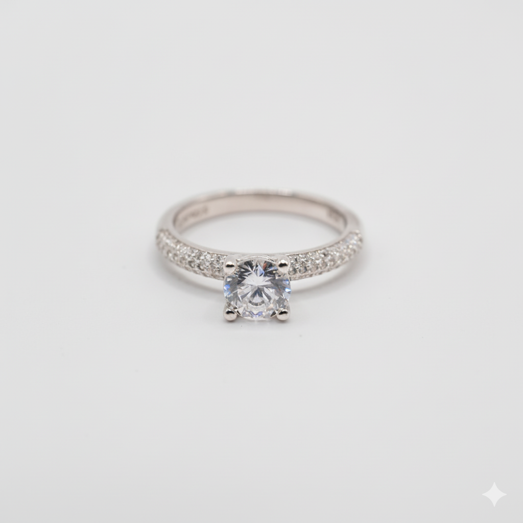 The Solitaire Crown Ring - Saroki jewels