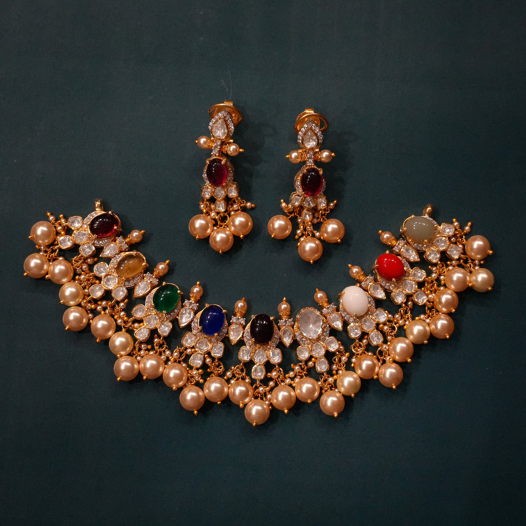 Royal Navratna Necklace - Saroki jewels
