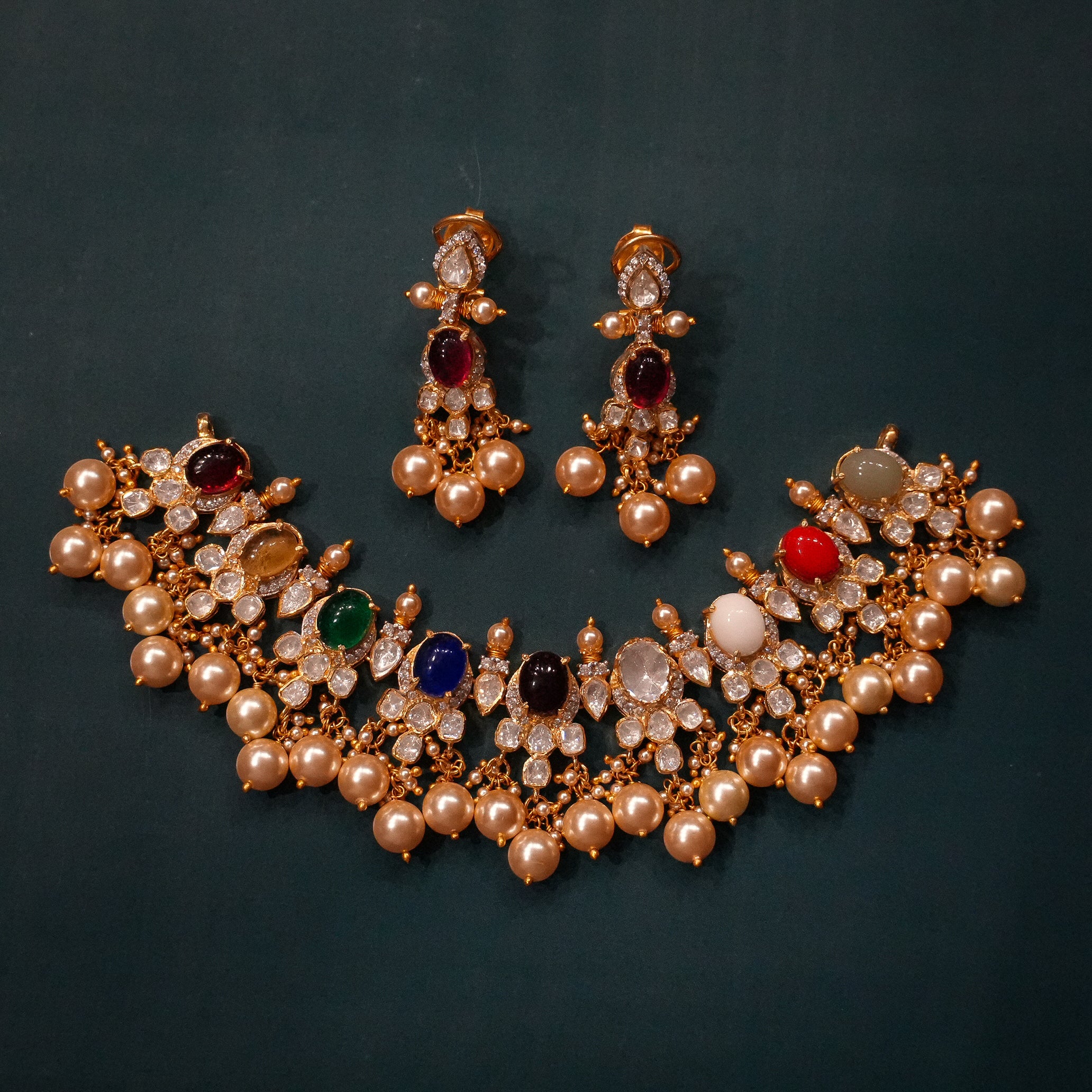 Royal Navratna Necklace - Saroki jewels