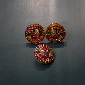 Mayur Kundan Pendant Set - Saroki jewels